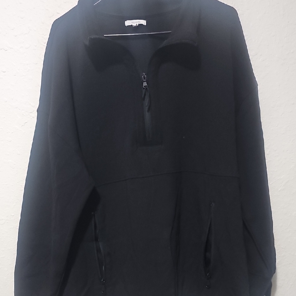 Maurices Women's Black Quater Zip-Up Sweater
